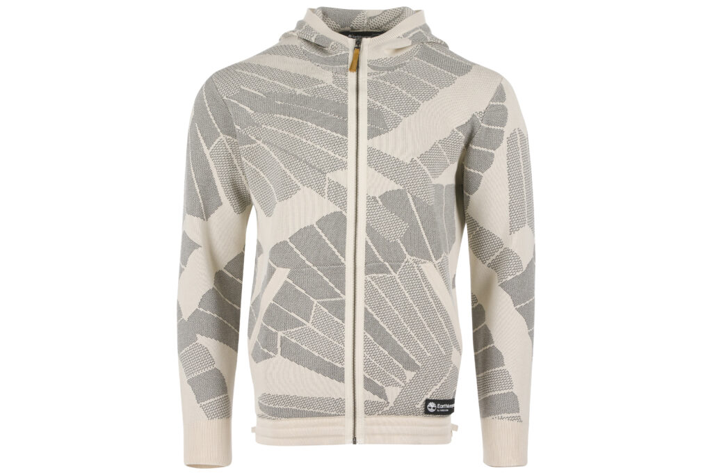 Timberland sweater light beige and black grey pattern abstract stripes